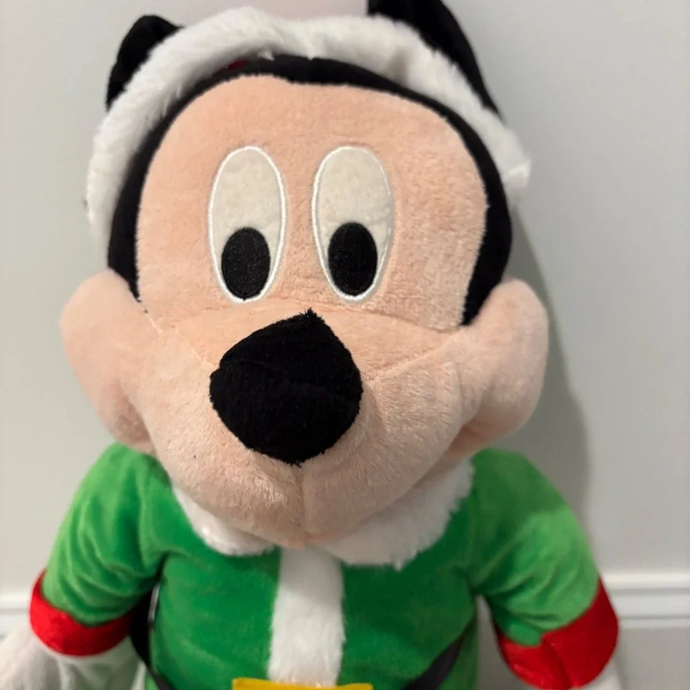 Gemmy Disney Mickey Mouse‎ Elf Standing Porch Greeter Plush 22